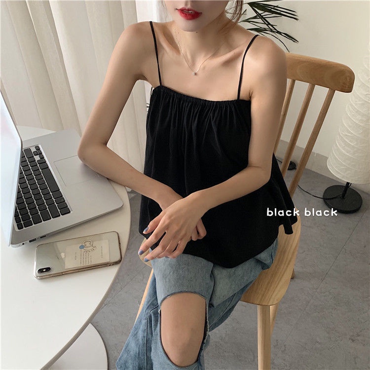 Áo hai dây dáng ngắn thời trang mùa hè Hàn Quốc 2020 | BigBuy360 - bigbuy360.vn