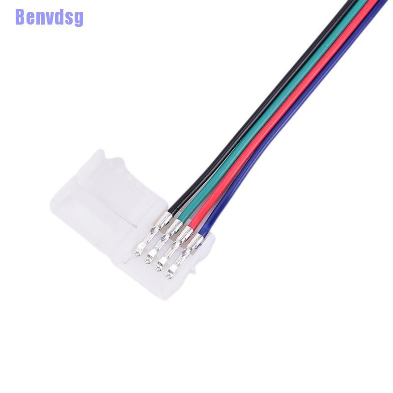 Set 10 Dây Cáp Nối 10Mm 4 Female Cho Dây Đèn LED Rgb 5050 3528