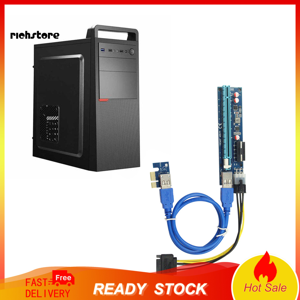 Card Mở Rộng Xdnzx U40 6pin / 4pin 30cm Usb 3.0 Pci-E 1x Sang 16x