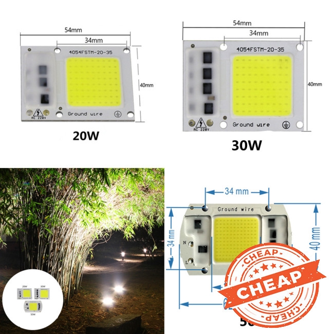 Chip đèn led cob 15w/20w/30w/50w 220v đa năng chuyên dụng