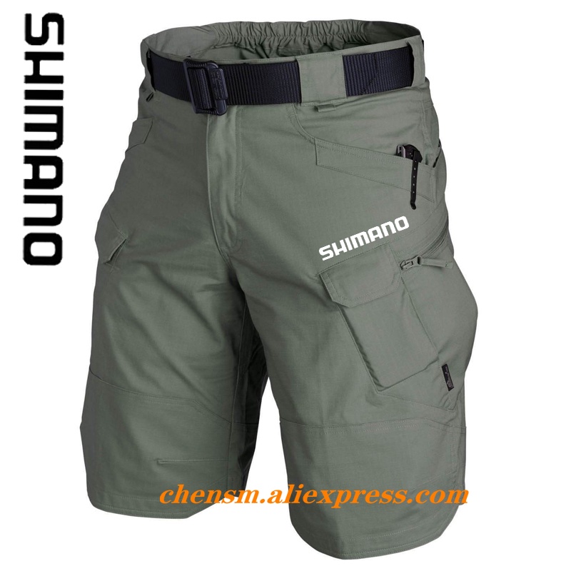 Quần Short Nam Phong Cách Quân Đội Shimano Chống Nước Nhiều Túi