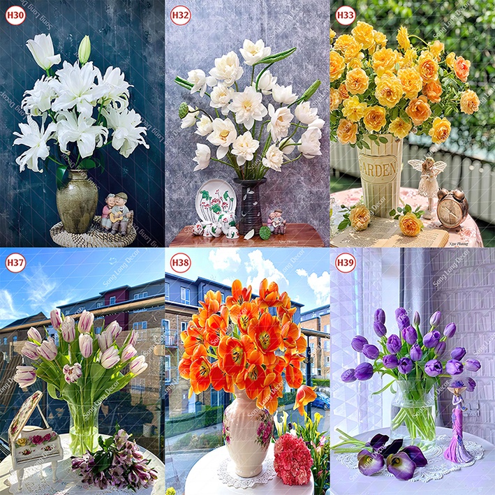 Tranh Dán Tường Lọ Hoa Nhiều Mẫu Đẹp - Có In Theo Yêu Cầu- Tranh 3d Trang trí nhà cửa -1
