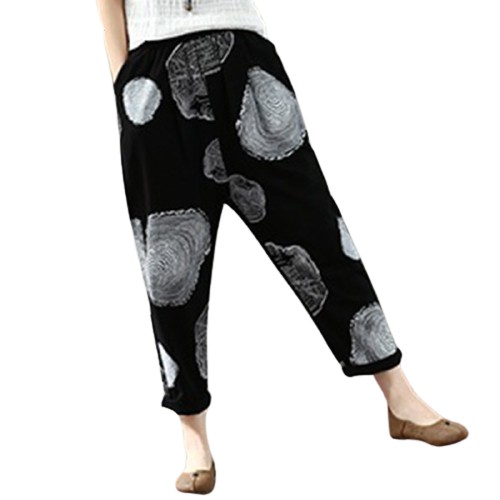 ZANZEA Quần ống rộng họa tiết chấm bi phong cách cổ điển dành cho nữ | BigBuy360 - bigbuy360.vn