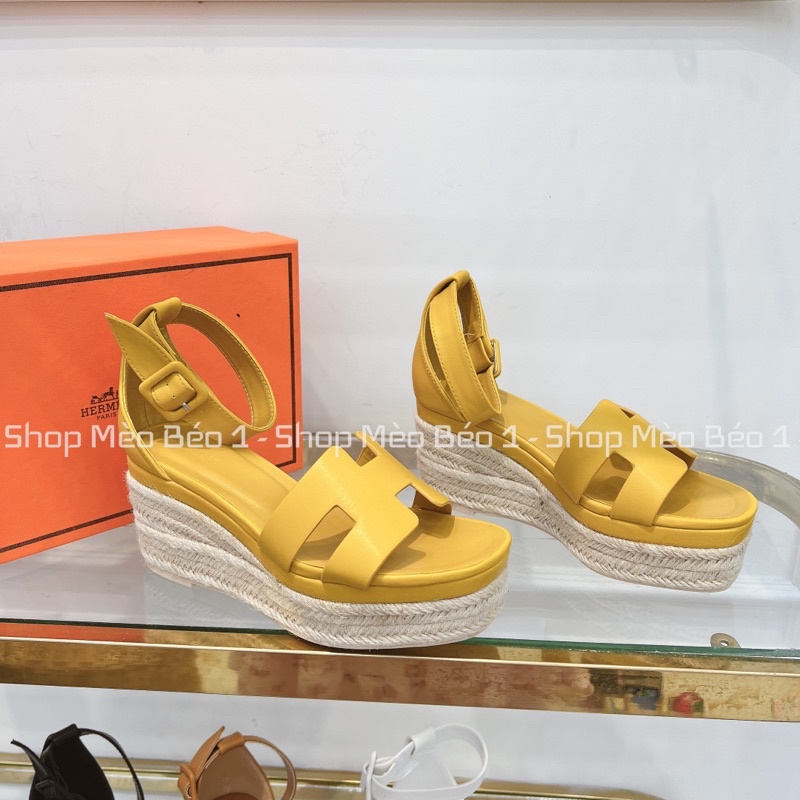 Sandal hm quai ngang xuồng cói fullbox