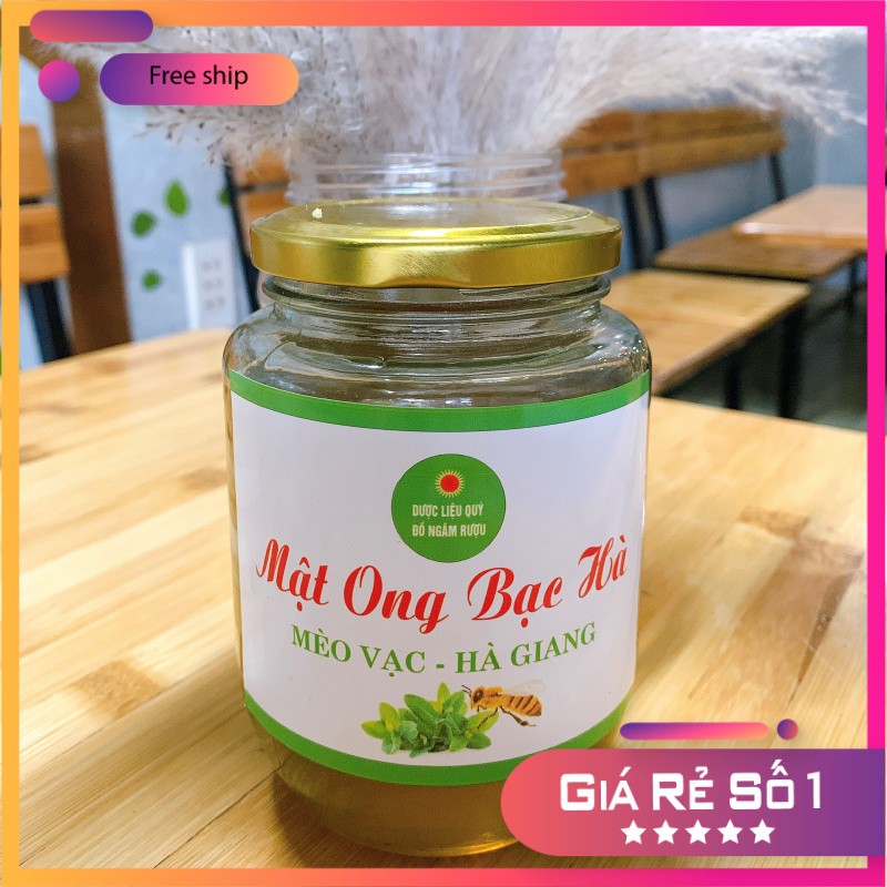 Mật ong bạc hà Mèo Vạc Hà Giang 1L, mật ong chuẩn-Dược Liệu Quý