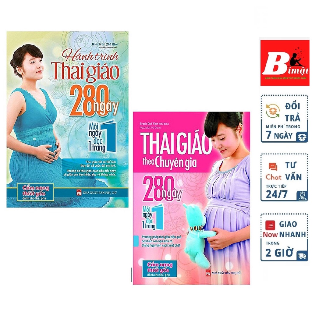 Sách - Combo 2 Cuốn: Thai Giáo Theo Ghuyên Gia và Hành Trình Thai Giáo 280 Ngày Mỗi Ngày Đọc 1 Trang