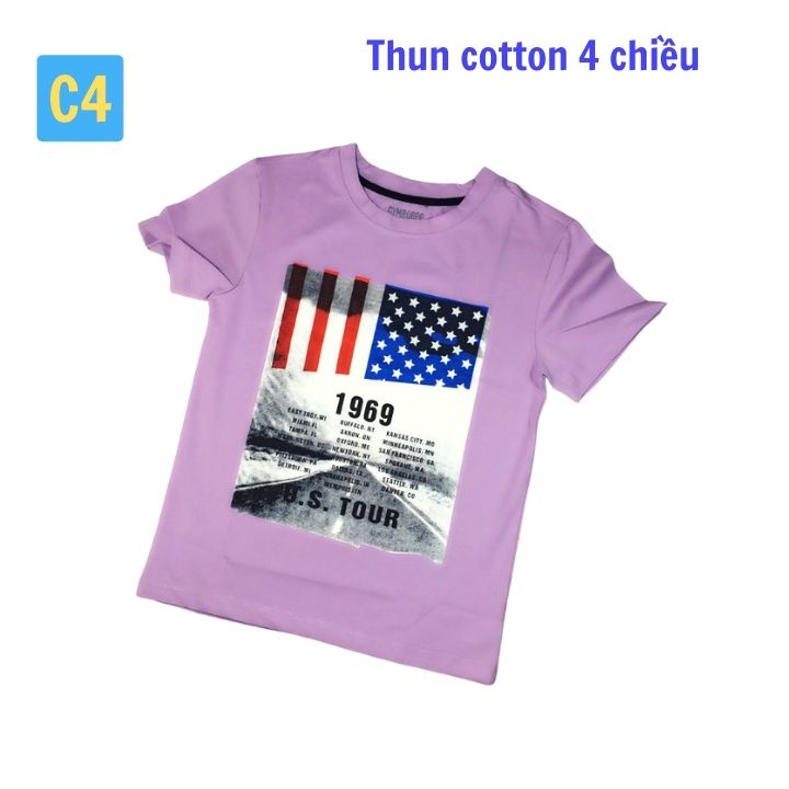 Áo thun bé trai size đại từ 23-43kg. Chất vải thun cotton, thấm hút mồ hôi - Tomchuakids.