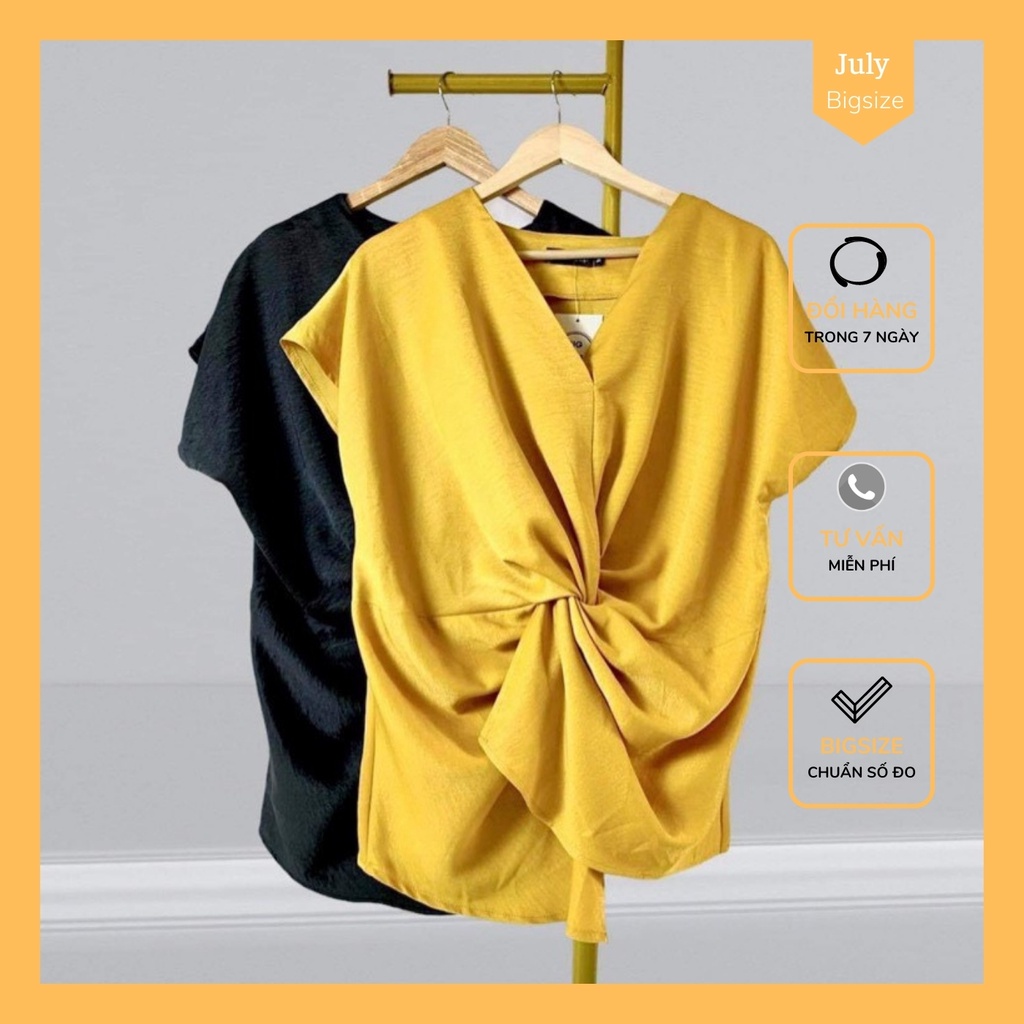BIG SIZE - Áo sơ mi xoắn eo thiết kế độc quyền BIG SIZE SHOP