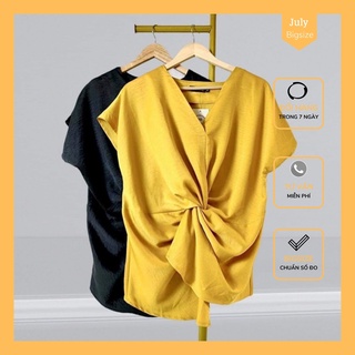 BIG SIZE - Áo sơ mi xoắn eo thiết kế độc quyền BIG SIZE SHOP