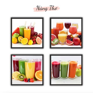 BỘ 4 HÌNH DÁN QUÁN SINH TỐ, TIỆM TRÀ SỮA_THIẾT KẾ NÀNG THƠ