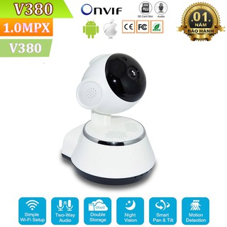 [Siêu rẻ] Camera IP Wifi  Giám Sát V380 Full HD 720P - Hỗ Trợ Đàm Thoại 2 Chiều - Hồng Ngoại Quay Đêm