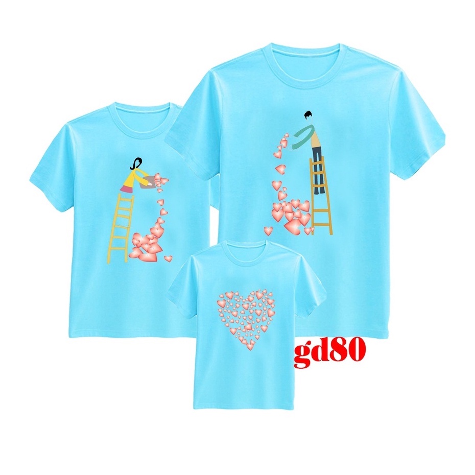 Áo Thun Gia Đình 3 Người Cổ Tròn Tay Ngắn - KTQN TSHIRT AND UNIFORM