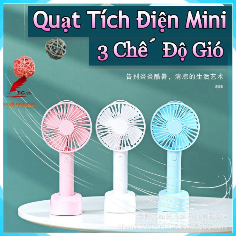 Quạt Mini Cầm Tay Tích Điện Sạc Usb Loại Máy Nhỏ Để Bàn 3 Cấp Độ Gió Làm Mát Nhỏ Gọn Siêu Tiện Lợi - tien_ich_gia_dung_4