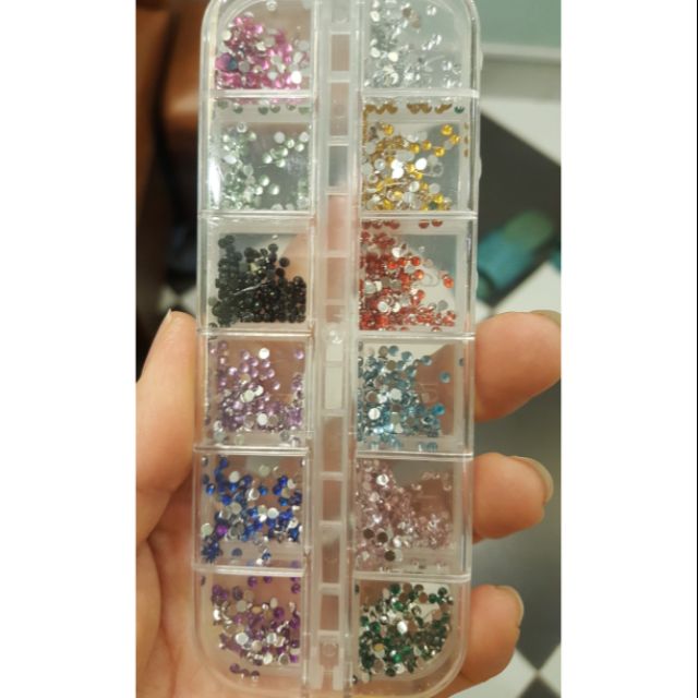 Đá lẫn màu móng nail size 6