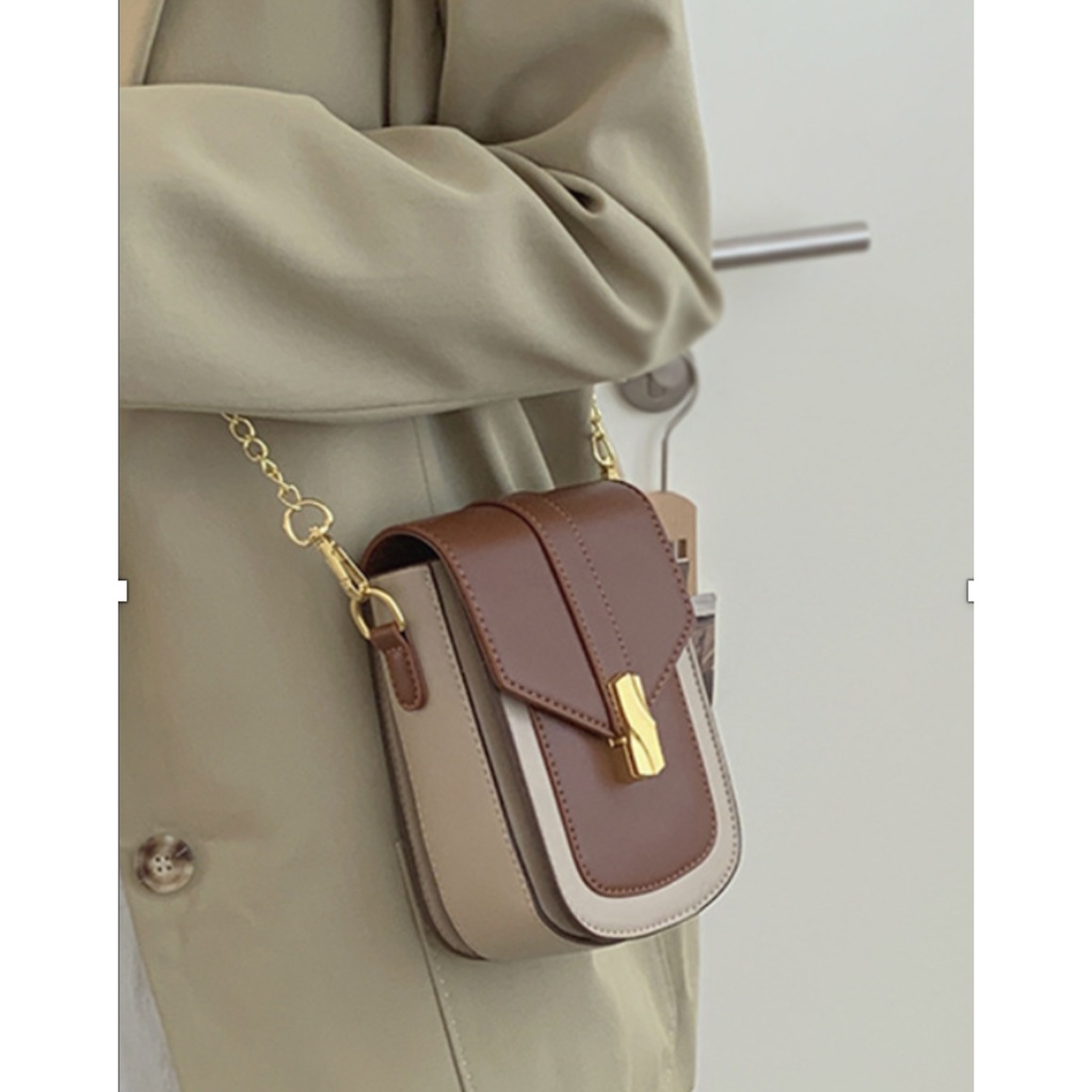 Túi vuông đeo chéo mini túi tote vintage da công sở hàn quốc La.orie - La008