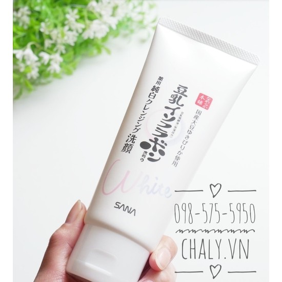 Sữa rửa mặt trắng da Sana Nameraka Honpo Medicated White Cleansing Face Wash 150g Nhật