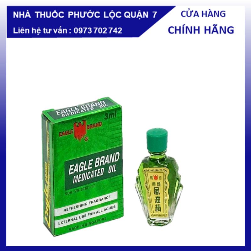 Dầu gió xanh. Dầu xanh con ó Eagle Brand.