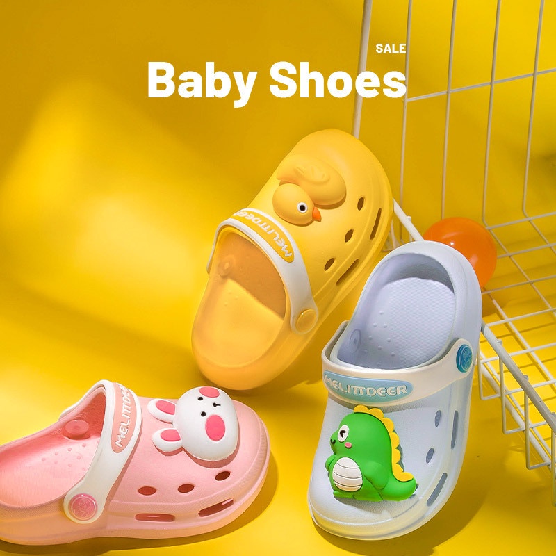 Dép Ba Lỗ Hoạt Hình Thỏ / Vịt Vàng / Khủng Long Nhỏ Phong Cách Mùa Hè Cho Bé Trai / Bé Gái