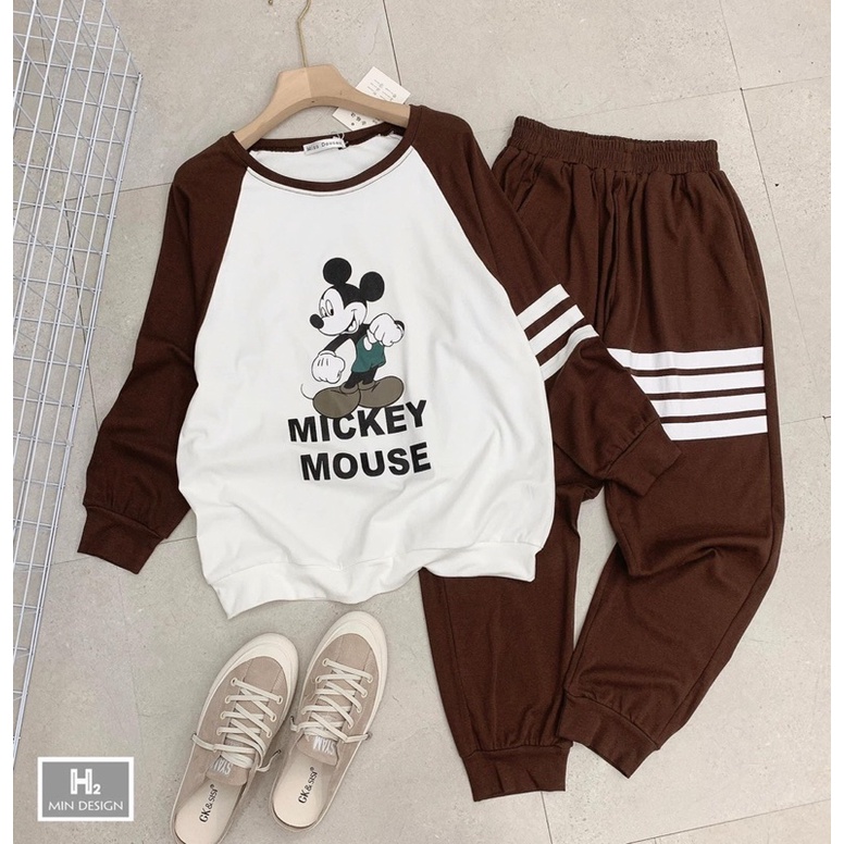 Bộ nữ mới về họa tiết mickey đẹp mê ly