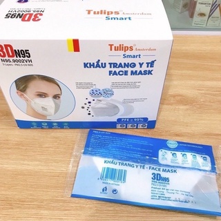 Khẩu trang n95 tulips không van hộp 30c mềm mại