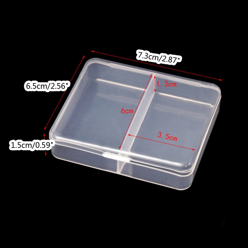 Set 10 Hộp Nhựa Mini Trong Suốt Đựng Trang Sức Có Nắp Đậy Tiện Lợi