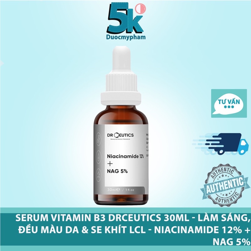 Serum Niacinamide 12% DrCeutics - Giảm Thâm, Sáng Da &amp; Kiểm Dầu