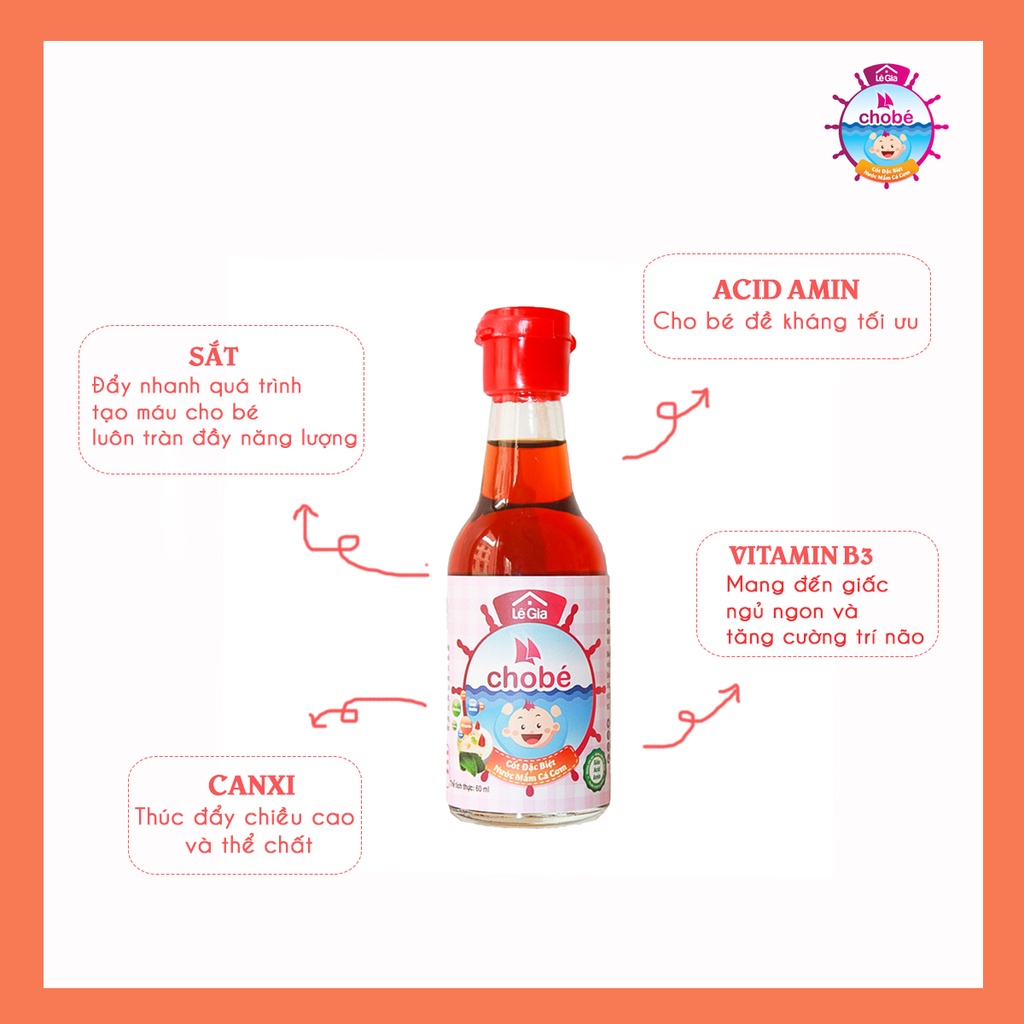 Nước Mắm Lê Gia Cho Bé 60ml 200ml - XanhSam