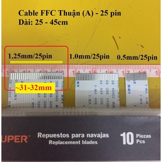 Cable FFC THUẬN (Type A) 1.25mm Dài 45-50cm
