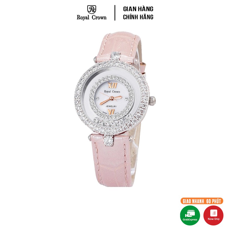 Đồng hồ nữ chính hãng Royal Crown 3628 Strap Watch (Hồng)