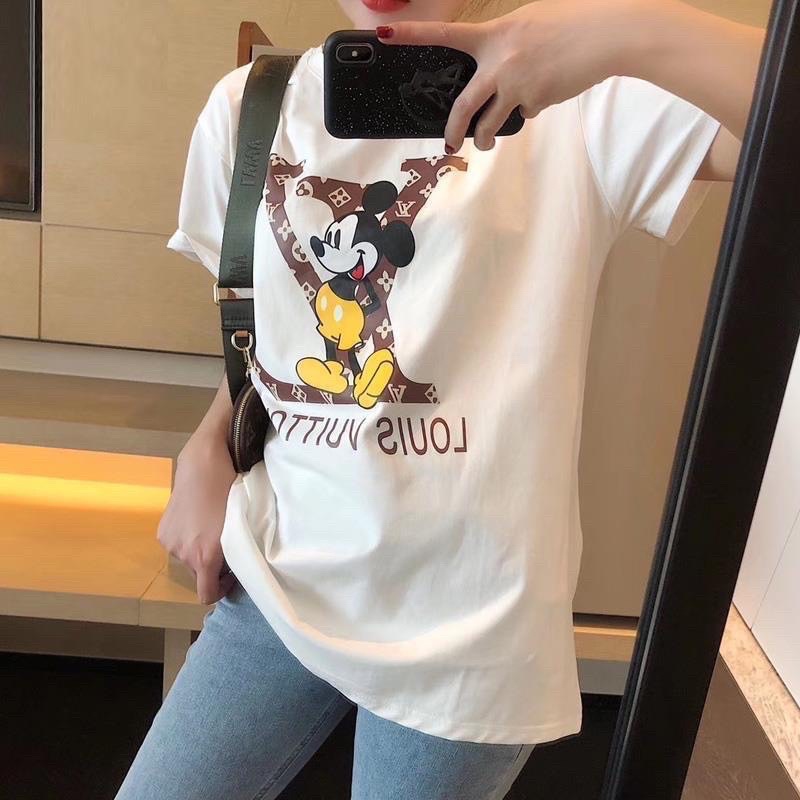 Áo phông gấu micky unisex nam nữ hàng hót trend 2022