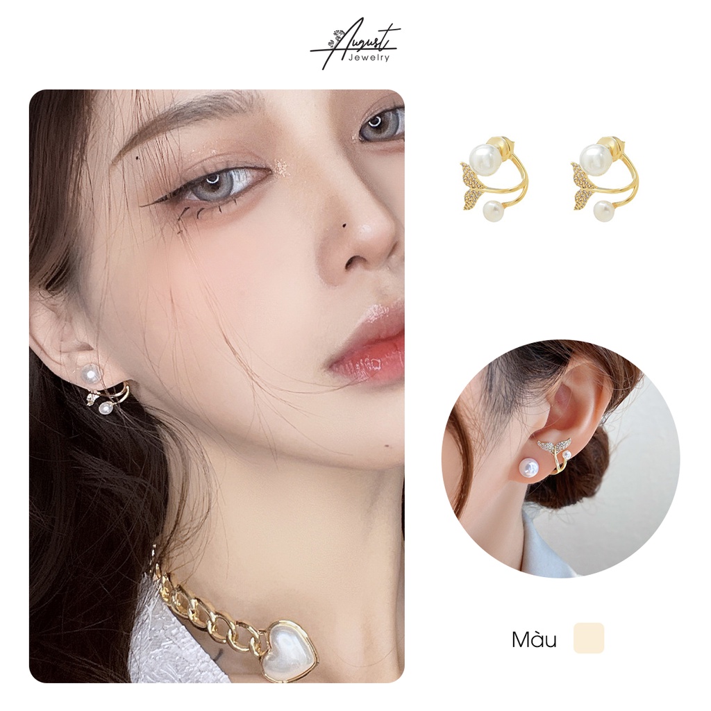 [Augustcloth | AugustJewelry] Bông tai/ Hoa tai đuôi cá hợp kim phong cách Hàn Quốc