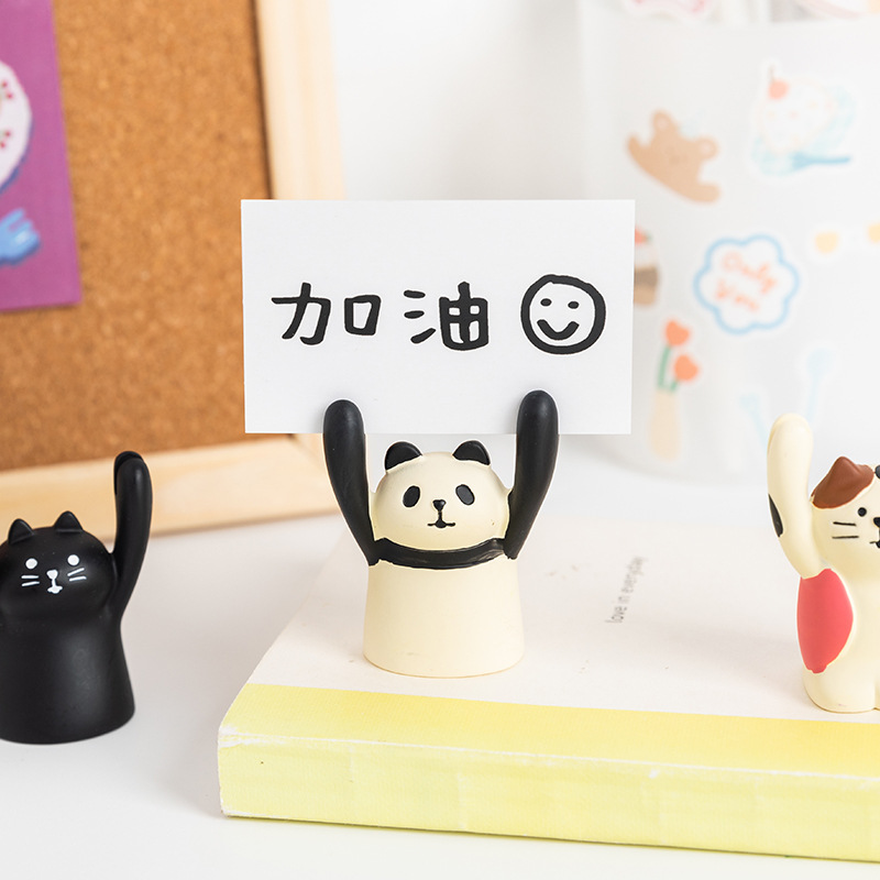 Kẹp Giấy Ghi Chú / Bưu Thiếp / Hình Ảnh Nikki Hình Động Vật Giơ Tay Dễ Thương