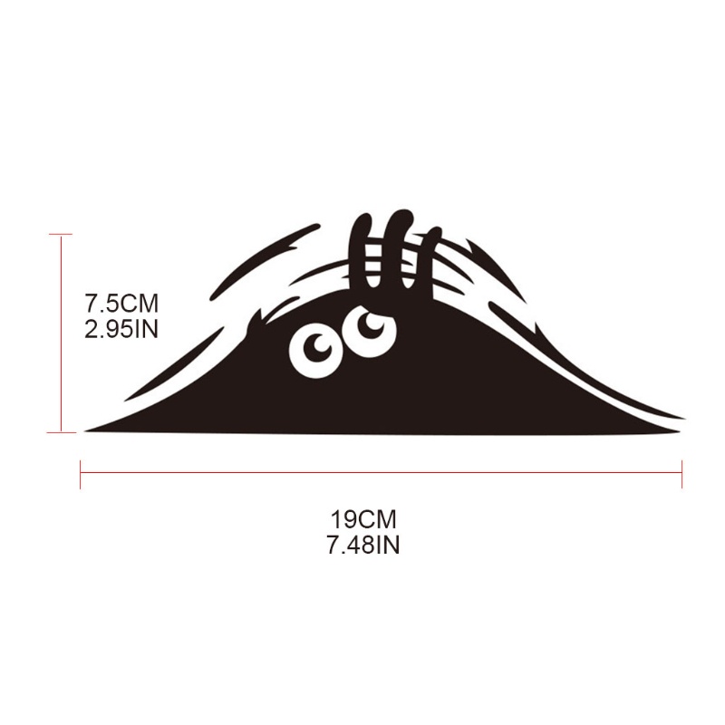 Miếng Dán Trang Trí Ngoại Thất Xe Hơi Chống Nước Hình Quái Vật Nhiều Màu Sắc