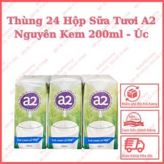Thùng 24 Hộp Sữa Tươi A2 Nguyên Kem 200ml - Sữa Tươi Nhập khẩu Úc