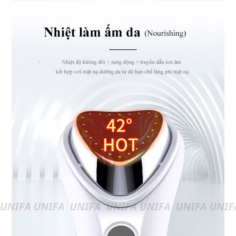 Máy massage mặt, Máy đẩy tinh chất Hexal điện di ion cao cấp giúp massage mặt- làm sạch sâu - dưỡng da - trẻ hóa làn da