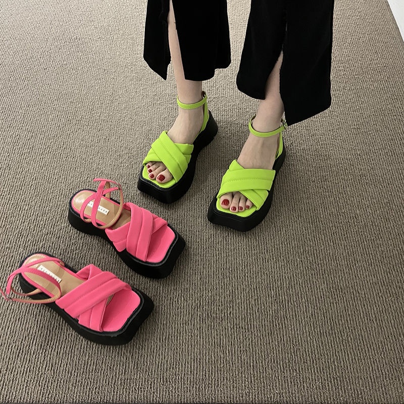 Sandal Đế Dày Thiết Kế Mới Thời Trang Theo Phong Cách Pháp