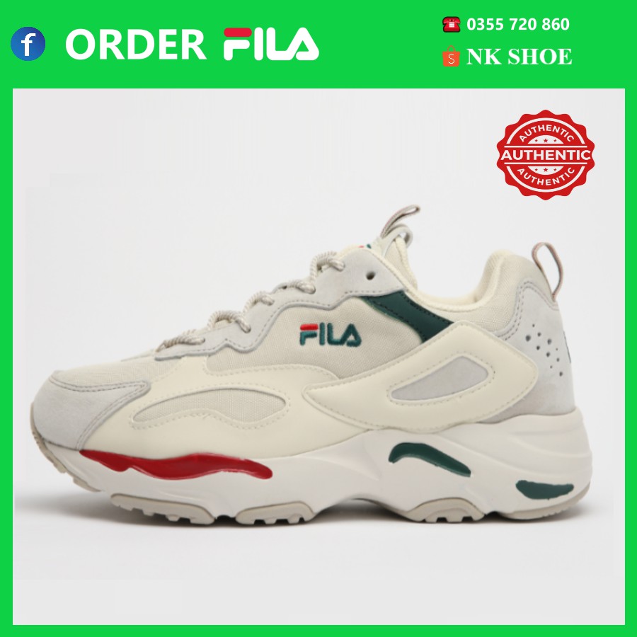 (Đủ bill) Giày Sneaker Thể Thao Nam Nữ Fila Ray Tracer Đỏ chính hãng 100%