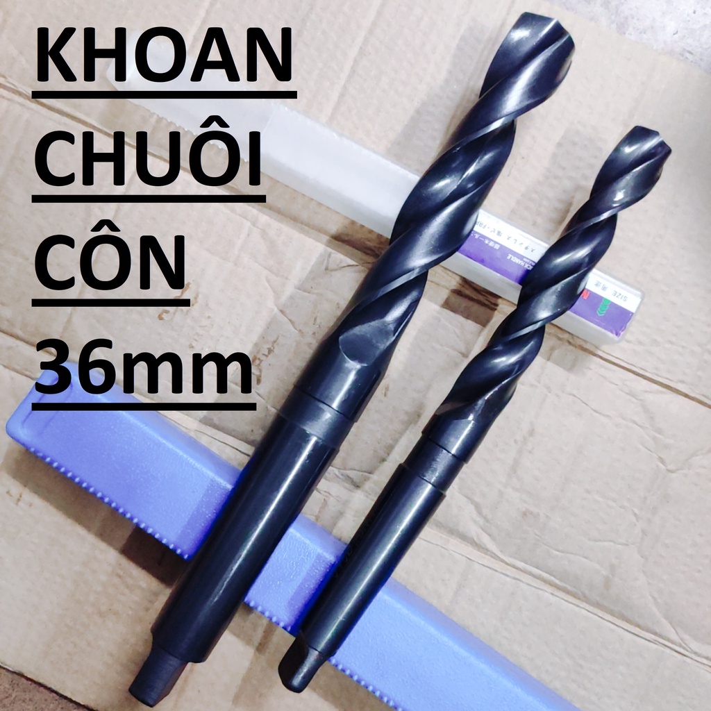 Mũi khoan chuôi côn 36mm, chuôi côn MT4, chiều dài lưỡi 195mm,chiều dài tổng 344mm