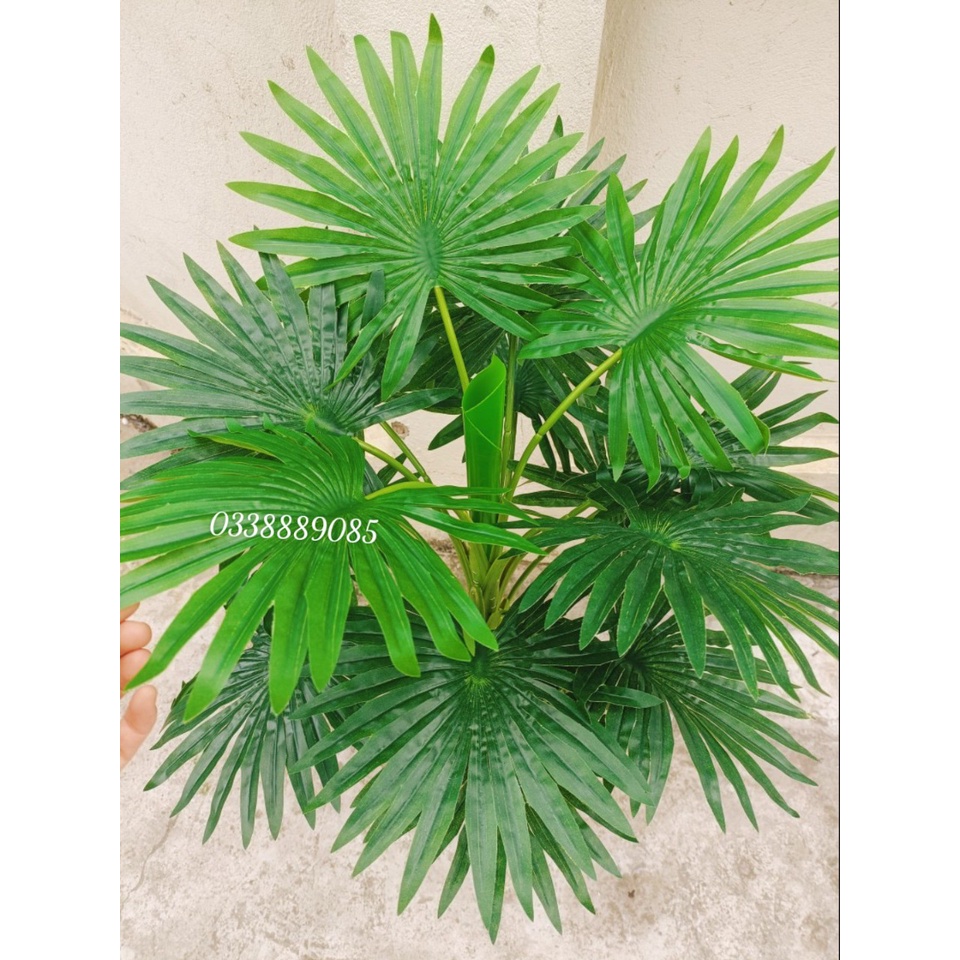 Cây cọ giả cao 90cm - 15 lá trang trí nhà cửa, derco siêu đẹp, cây giả