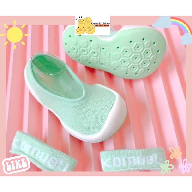 [Mã SKAMCLU8 giảm 10% cho đơn từ 100K] GIÀY TẬP ĐI CHO BÉ CƯNG CHÍNH HÃNG GGOMOOSIN HÀN QUỐC flat mint