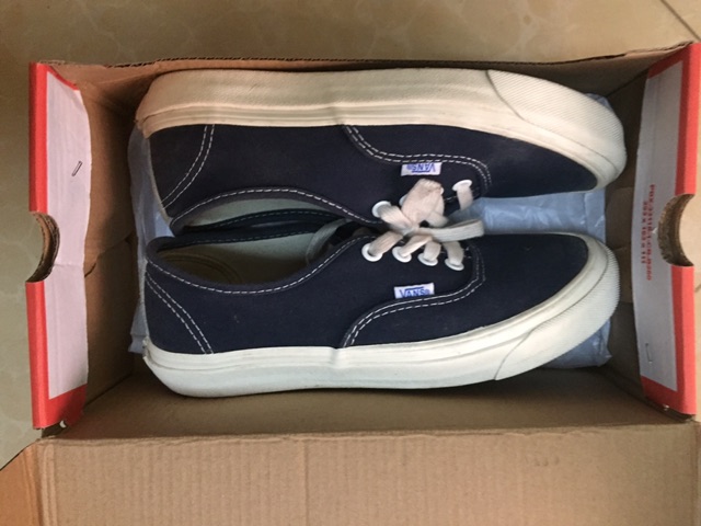 Pass giày vans vault xanh navy size 38