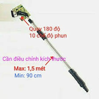 Vòi tưới đa năng 7 chế độ dài 1,5m
