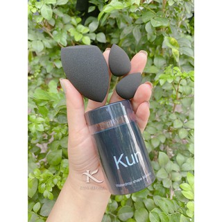Bông mút tán nền Kun set gồm 3 chiếc siêu mịn bám phấn