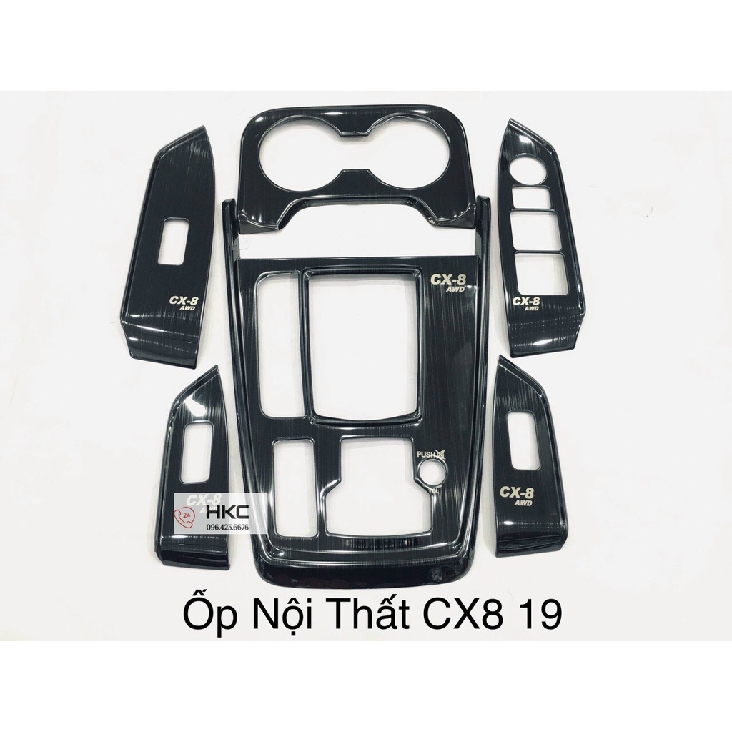 Ốp Nội Thất Xe Mazda CX-8 2018 2019 2020 2021 Mẫu Titan Cao Cấp - 6 chi tiết trang trí nội thất xe