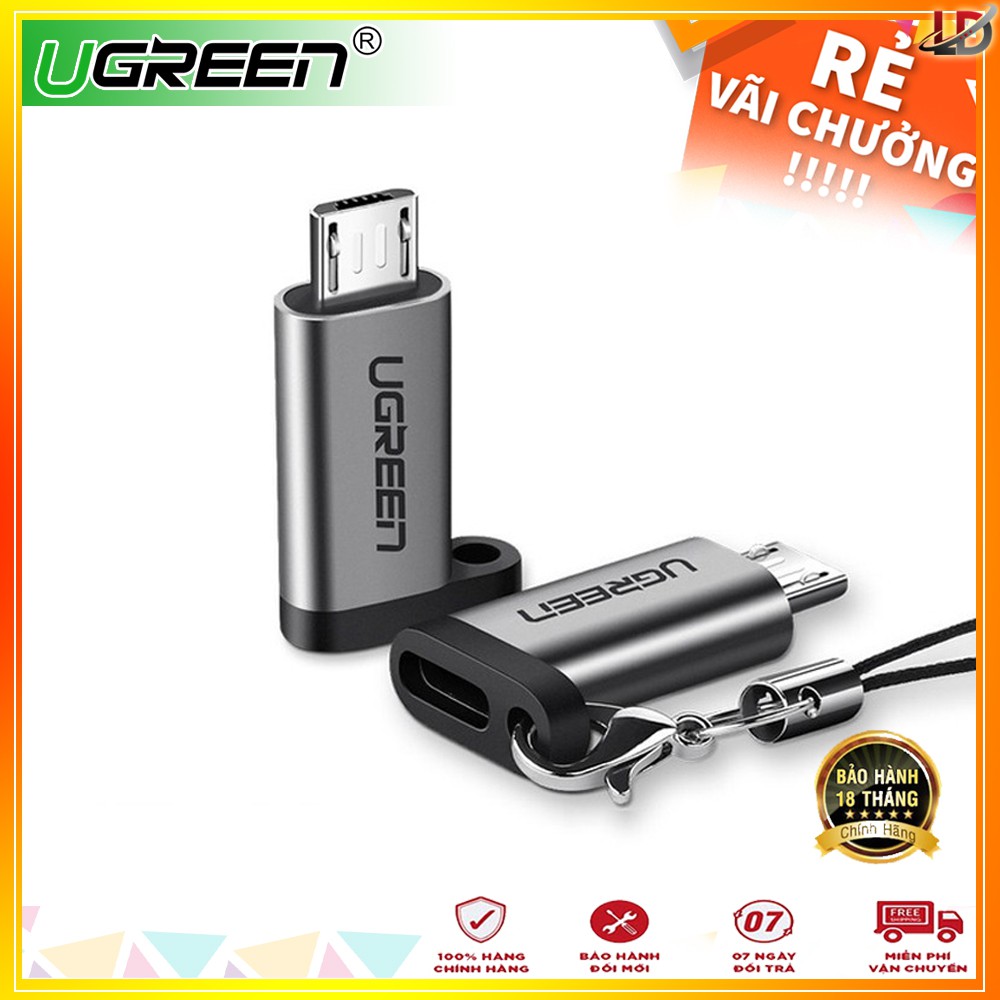 Đầu chuyển Micro USB sang USB Type-C Ugreen 50590