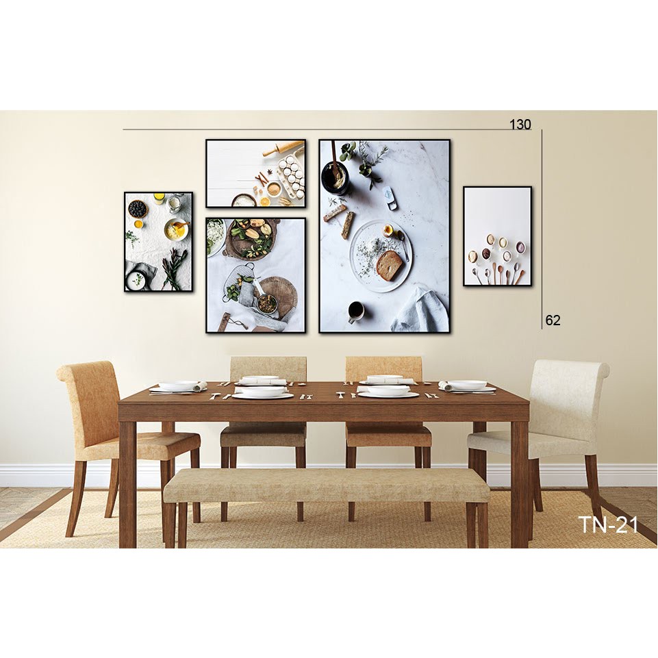 TRANH BỘ 5 TREO TƯỜNG CỠ ĐẠI - PHONG CÁCH BẮC ÂU- GIÁ RẺ - MELYHOME- TB51809FMX1