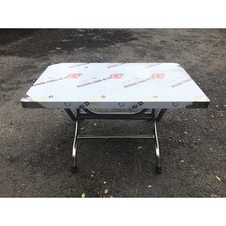 Bàn vuông inox chân thấp 60x100x55cm