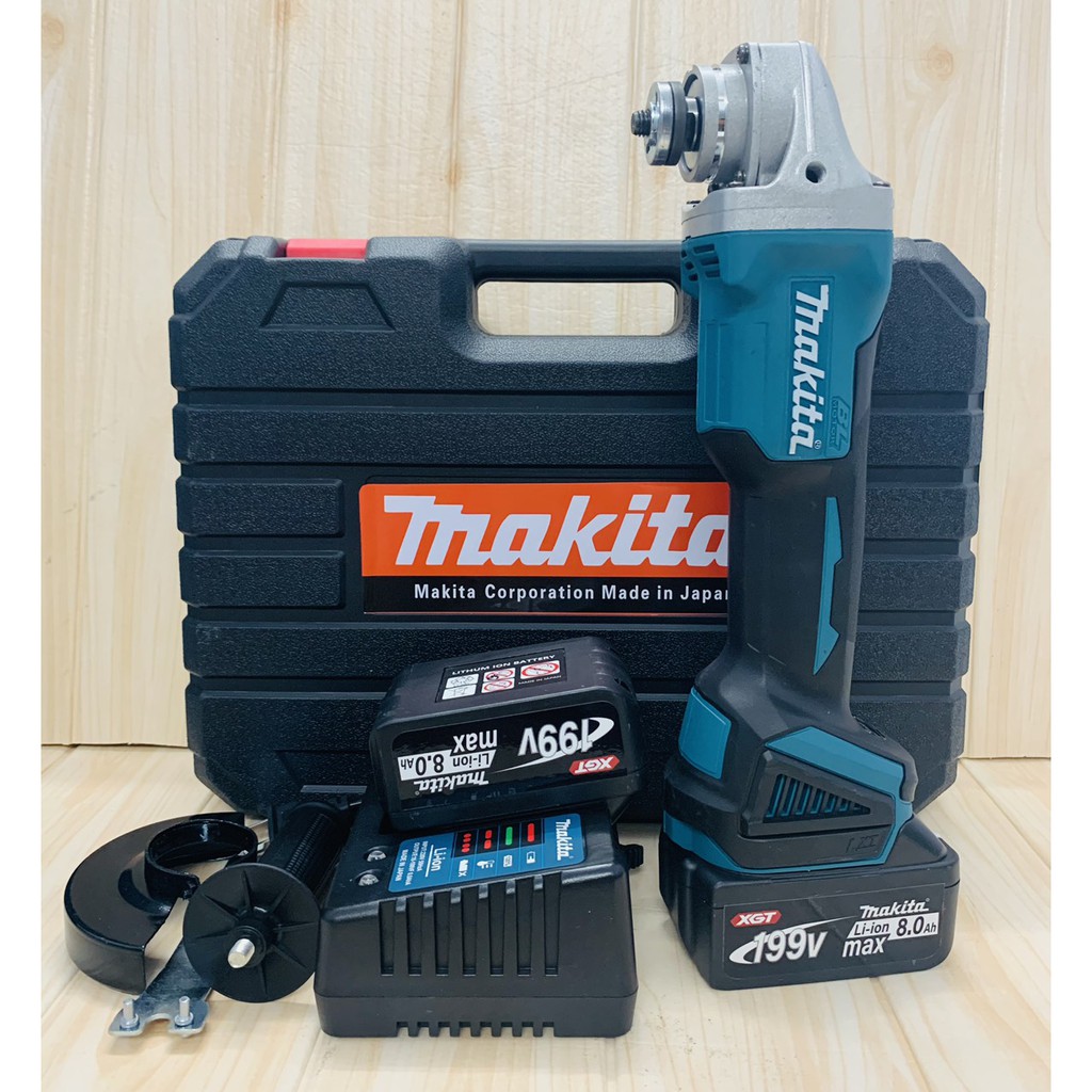 Máy mài, máy cắt dùng pin 199V Makita, Động cơ không chổi than siêu bền, Có điều chỉnh tốc độ