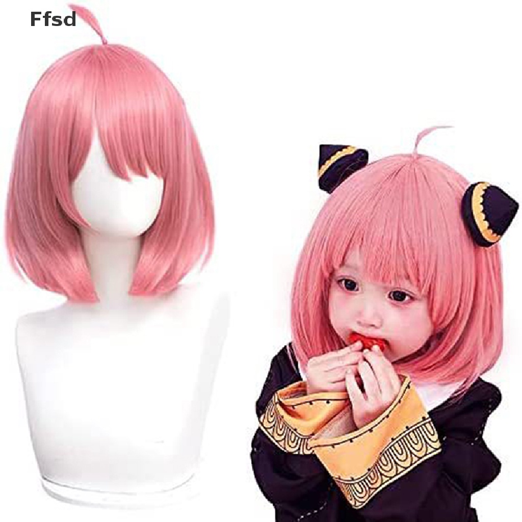 {Ffsd} Tóc Giả Màu Hồng Hóa Trang Nhân Vật Anime Cho Tiệc Halloween