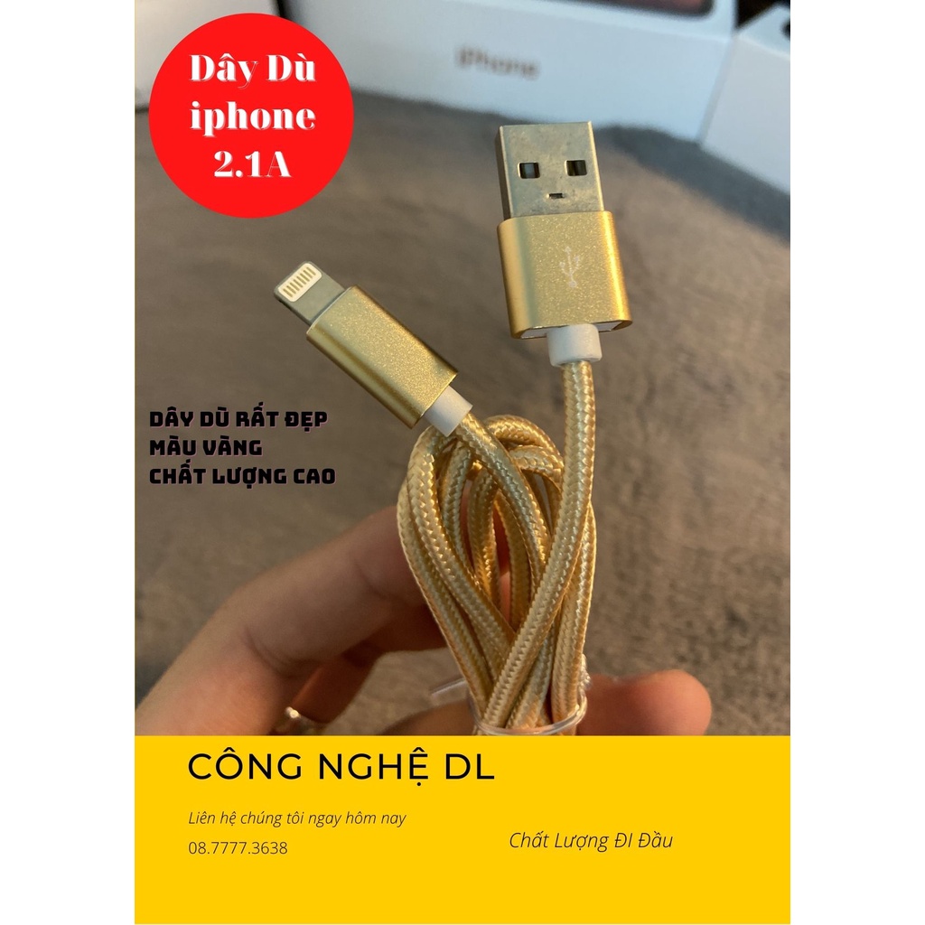Dây Sạc IP- DÂY DÙ SIÊU BỀN CHẤT LƯỢNG CAO dài 1 M
